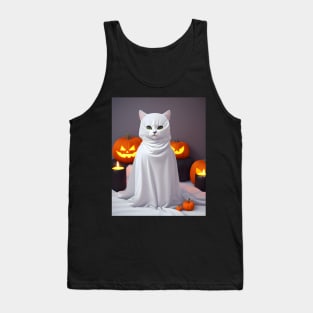 halloween cat - Modern digital art Tank Top